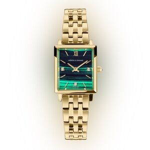 NWT Larsson & Jennings Boyfriend Mini Elevate Gold/Green Watch 31mm